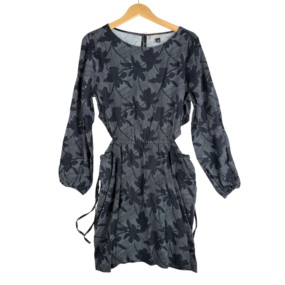 NWT Universal Thread Balloon Long Sleeve A line Dress size XL Black Floral